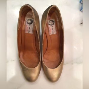 Lanvin gold espadrille 38